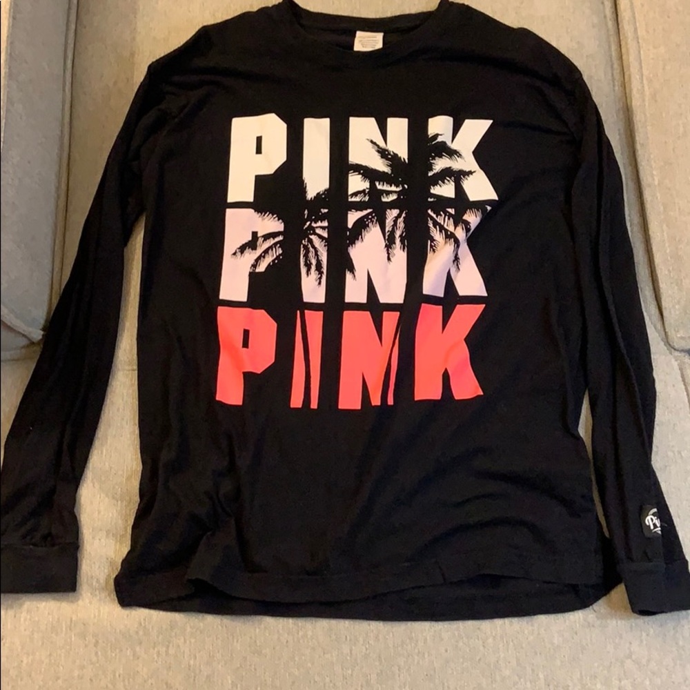 Black Long Sleeve PINK Shirt